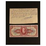 Vintage Note and REPUBLICA DOS ESTADOS UNIDOS...