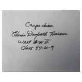 WWII Elaine D. Harmon original signature