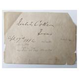 Governor TX Richard Coke signed note