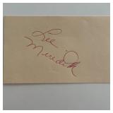 Lee Meredith signature cut