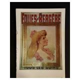 Paris France Follies Bergere Vintage Art Print