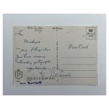 Professor William Barrett signed postcard