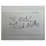 Frank Aletter original signature