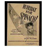 Vintage Hurray for Spinach Movie Ad