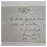 Poet Sonia Sanchez signed note