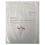 Mara Corday signed letter