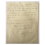 Peter Brown signed letter
