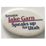 Senator Jake Garn campaign pin
