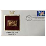 Happy New Year Year Of The Ox Gold Stamp...