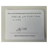 Medal of Honor Wesley L. Fox original signature