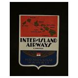 Vintage Inter Island Airways Honolulu Hawaii...