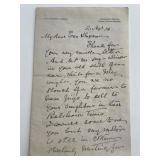 William M. Folger signed letter