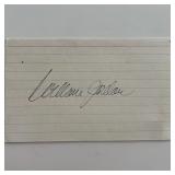William Jordan signature cut