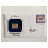 1918 Airmail Issue 24c Inverted Jenny 22kt Gold...