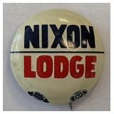 Richard Nixon Campaign Pin - "Nixon/Lodge"