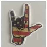 America Flag Rock On sticker