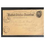 United States 1892 post card