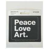 Peace Love Art Sticker