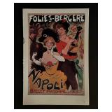 Paris France Follies Bergere Vintage Art Print