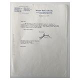 NY Senator Jacob K. Javits signed letter