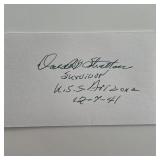 WW2 Donald Stratton original signature
