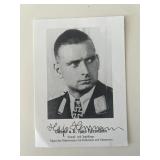 WWII pilot Hajo Herrmann signed photo