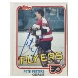 Philadelphia Flyers Pete Peeters 1981 Topps...