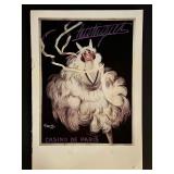 Paris France Follies Bergere Vintage Art Print