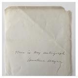 French artist Constant Mayer signed note
