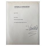 Vendela Kirsebom signed letter