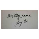 Moe Howard & Larry Fine signature slip
