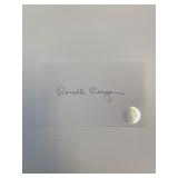 Ronald Reagan original signature. GFA...