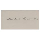 Theodore Roosevelt signature cut. GFA...