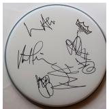 INXS signed drum head