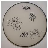 Led Zeppelin signed drumhead