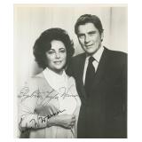 Elizabeth Taylor and John Warner signed photo