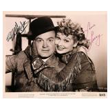 Lucille Ball and Bob Hope signed movie still photo