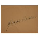 Rudolph Valentino signature slip