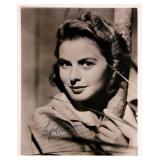 Ingrid Bergman signed portrait photo