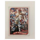 Tim Birtsas signed baseball card