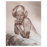 Jean Harlow photo and signature cut in custom...