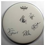 Def Leppard signed drum head