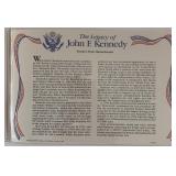 John F. Kennedy commemorative cover with coin