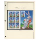 1997 Commemorative Bugs Bunny Stamp Sheet