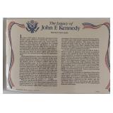John F. Kennedy commemorative cover with coin