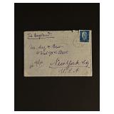 Vintage German Reich Stamped Envelope Letter...