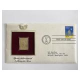 Space Achievement Exploring the Moon Gold Stamp...