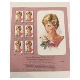 Diana Princess of Wales commemorative stamp set