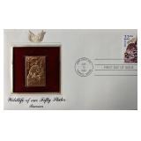 Wildlife of Our Fifty States Raccoon Gold Stamp...