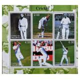Cricket Stamp Sheet - Tadjikistan - Set Of 6...